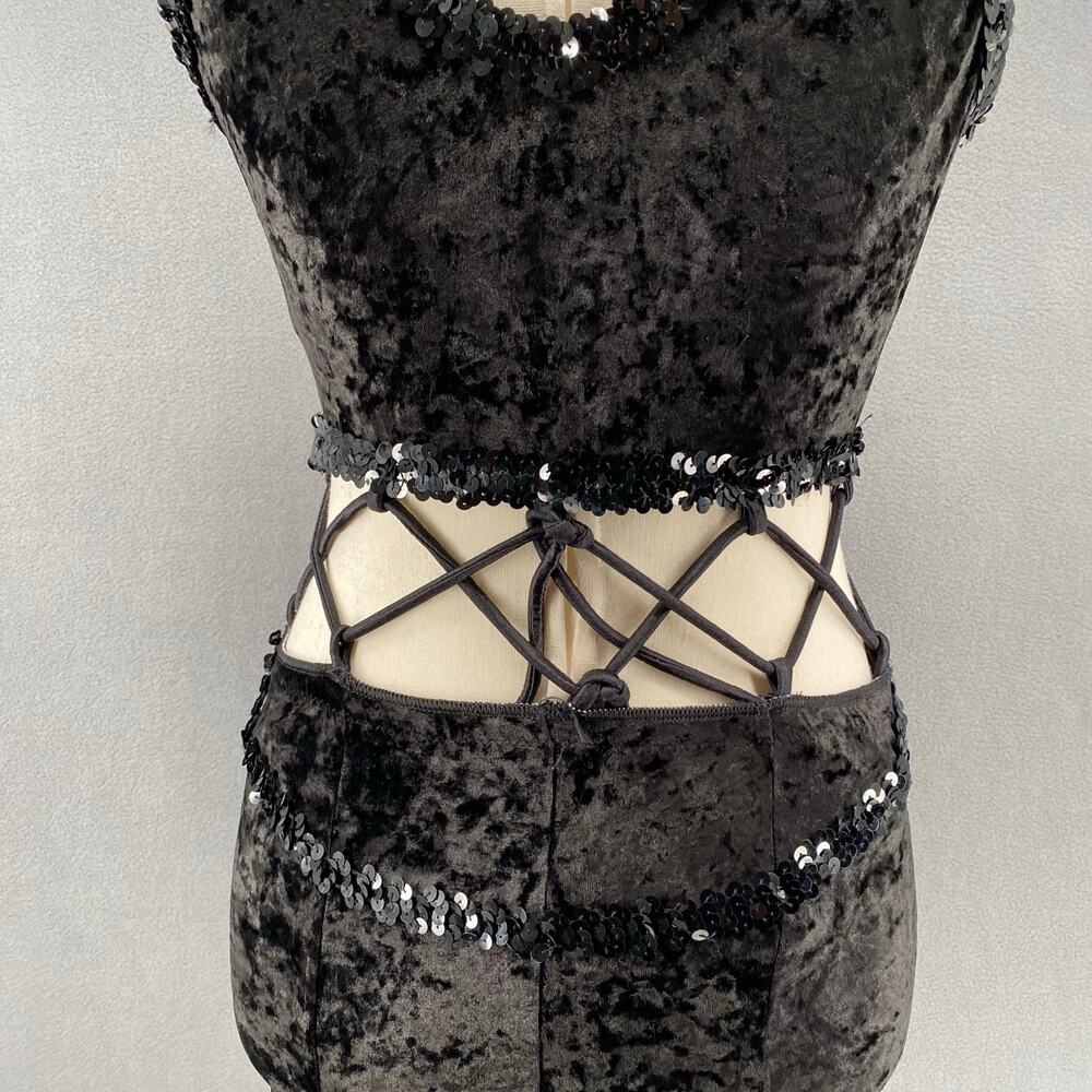 Curtain Call Costumes Velvet Romper Dance Womens Large Black - Picture 8 of 16